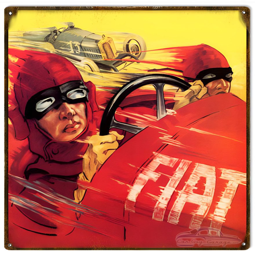 FIAT Automobile Racing Metal Sign - 12" x 12" FIAT Automobile Racing Metal Sign - 12" x 12"
