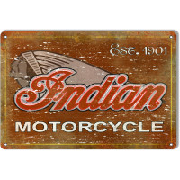 Indian Motorcycle 1901 Series Vintage Metal Sign - 12" x 18"