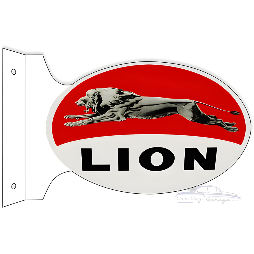 Lion Motor Oil Flange Oval Metal Sign - 12" x 18" Lion Motor Oil Flange Oval Metal Sign - 12" x 18"
