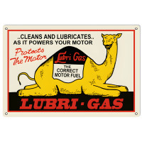 Lubri Gas The Correct Motor Fuel Metal Sign - 12" x 18"