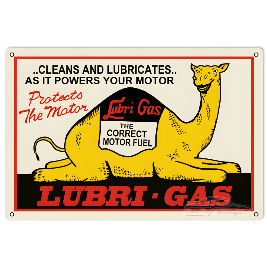 Lubri Gas The Correct Motor Fuel Metal Sign - 12" x 18" Lubri Gas The Correct Motor Fuel Metal Sign - 12" x 18"