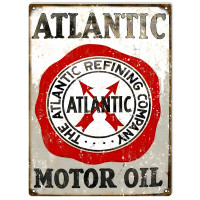 Atlantic Motor Oil The Atlantic Refining Company Metal Sign - 9" x 12"
