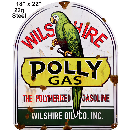 Polly Gasoline Metal Sign - 18" x 22"