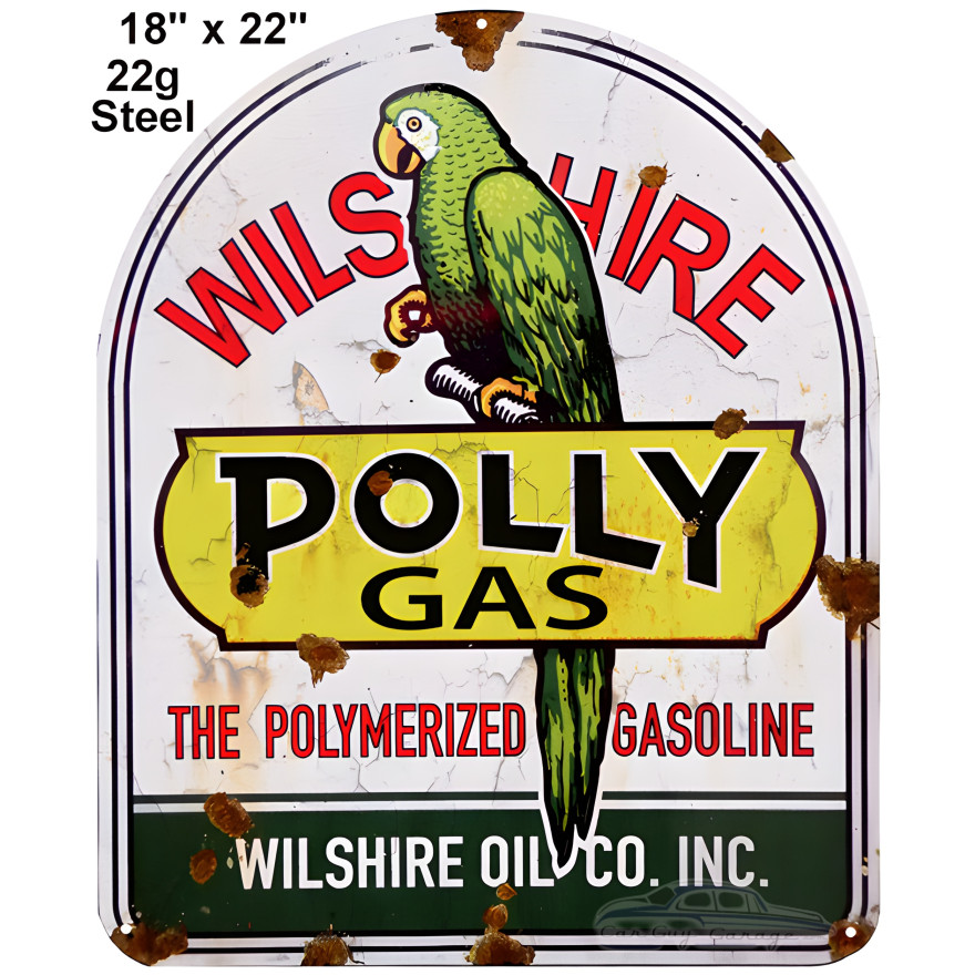 Polly Gasoline Metal Sign - 18" x 22" Polly Gasoline Metal Sign - 18" x 22"