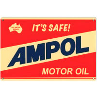 Ampol Motor Oil Metal Sign - 12" x 18"