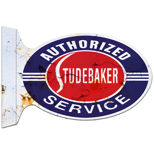 Studebaker Service Flange Metal Sign - 12" x 18"