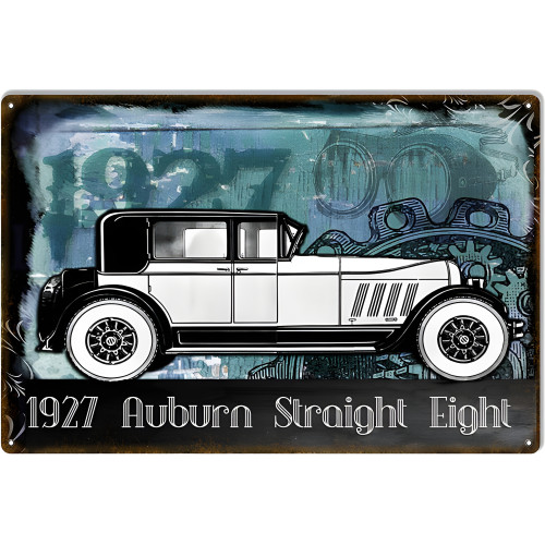 1927 Auburn Straight Eight Vintage Reproduction Metal Sign - 12" x 18"