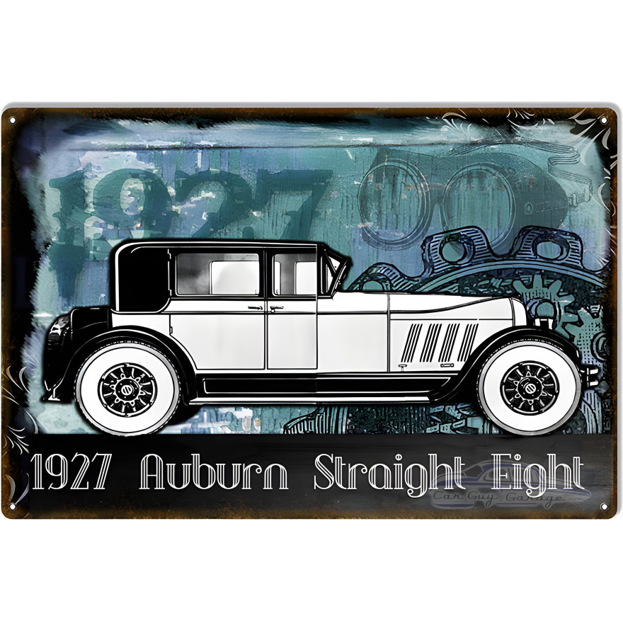 1927 Auburn Straight Eight Vintage Reproduction Metal Sign - 12" x 18" 1927 Auburn Straight Eight Vintage Reproduction Metal Sign - 12" x 18"