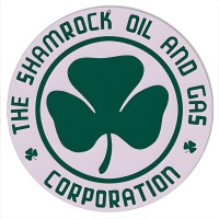 Shamrock Corporation Oil And Gas Metal Sign - 14" Round