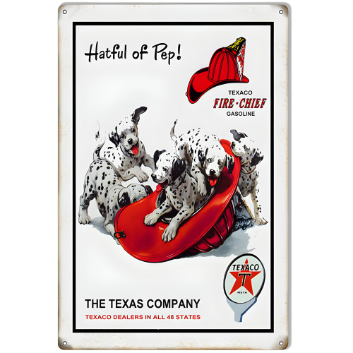 Texaco Motor Oil Metal Sign - 12" x 18"