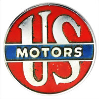 US Motors Gas Station Metal Sign - 14" Round