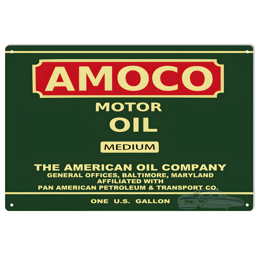 Amoco Motor Oil Metal Sign - 12" x 18" Amoco Motor Oil Metal Sign - 12" x 18"