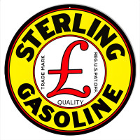Sterling Gasoline Motor Oil Metal Sign - 14" x 14"