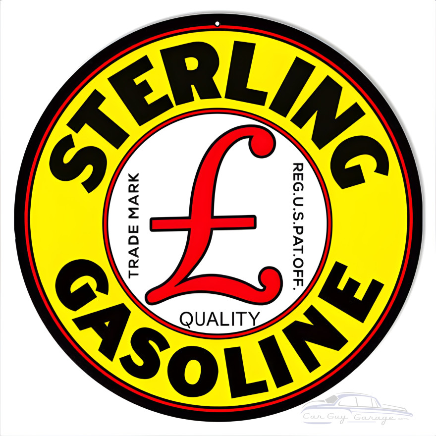 Sterling Gasoline Motor Oil Metal Sign - 14" x 14" Sterling Gasoline Motor Oil Metal Sign - 14" x 14"