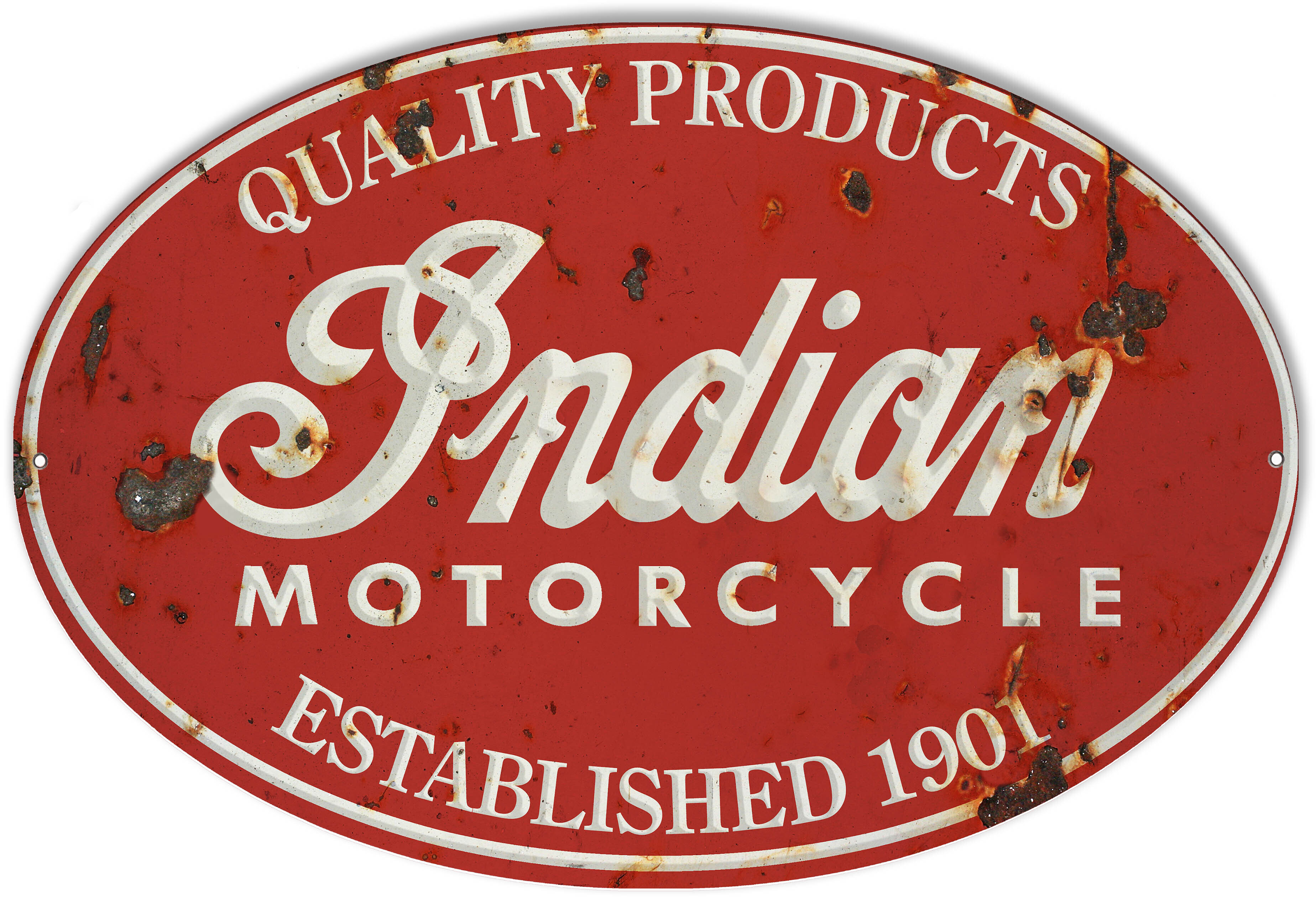Indian Motorcycle 1901 Series Vintage Metal Sign - 9