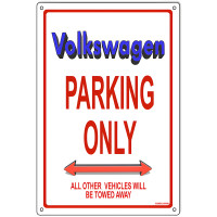 Volkswagen Parking Only Metal Sign - 12" x 18"