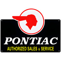 Pontiac Garage Shop Reproduction Metal Sign - 18" x 24"