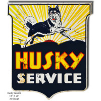 Husky Service Reproduction Metal Sign - 18" x 20"
