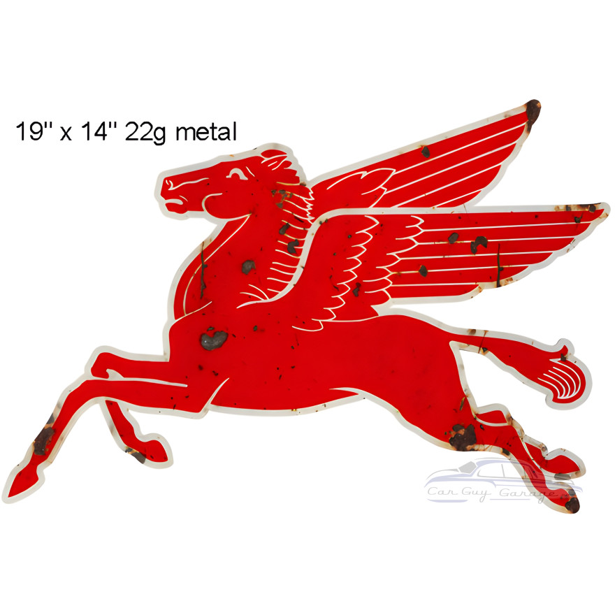 Pegasus Flying Horse Reproduction Metal Sign - 14" x 19" Pegasus Flying Horse Reproduction Metal Sign - 14" x 19"