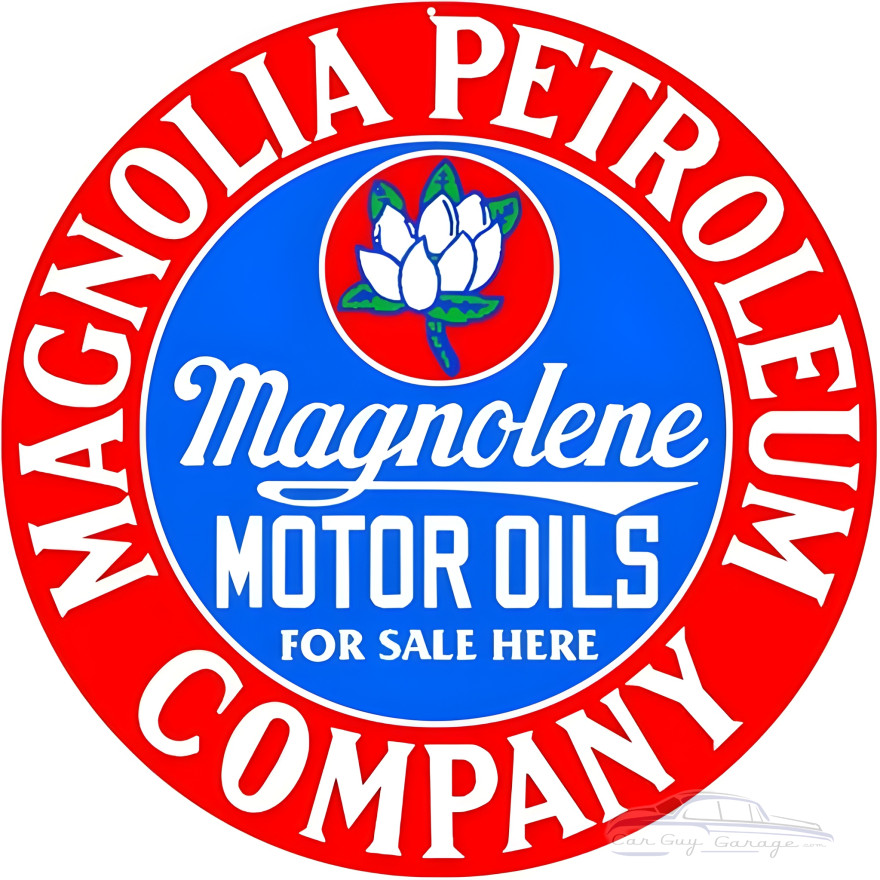 Magnolia Petroleum Company Metal Sign - 18" Round Magnolia Petroleum Company Metal Sign - 18" Round