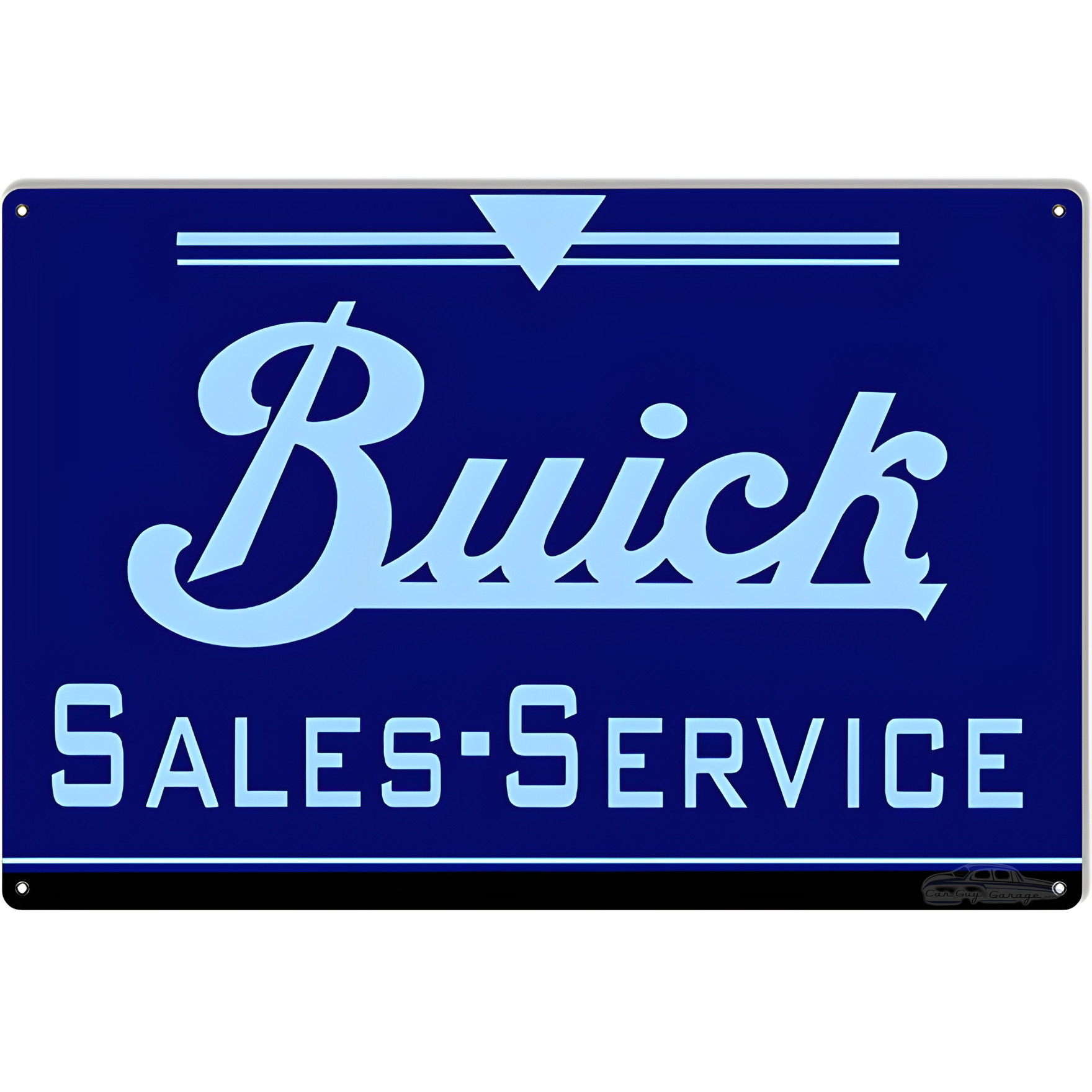 Buick Service Sign - Blue Sales and Service Metal Art
