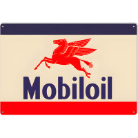 Large Mobiloil Metal Sign - 16" x 24"