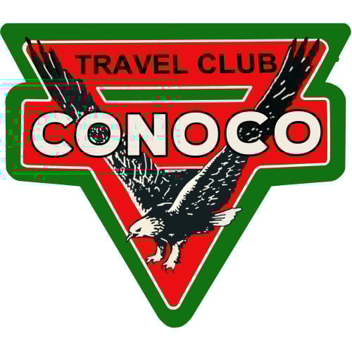 Conoco Reproduction Laser Cut Out Motor Oil Metal Sign - 18.5" x 21.5"