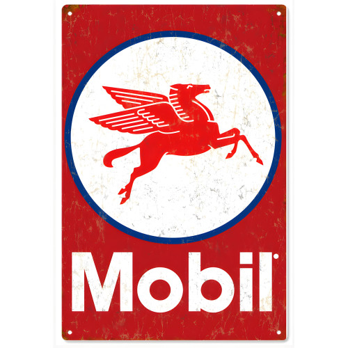 Mobil Oil Metal Sign - 12" x 18"