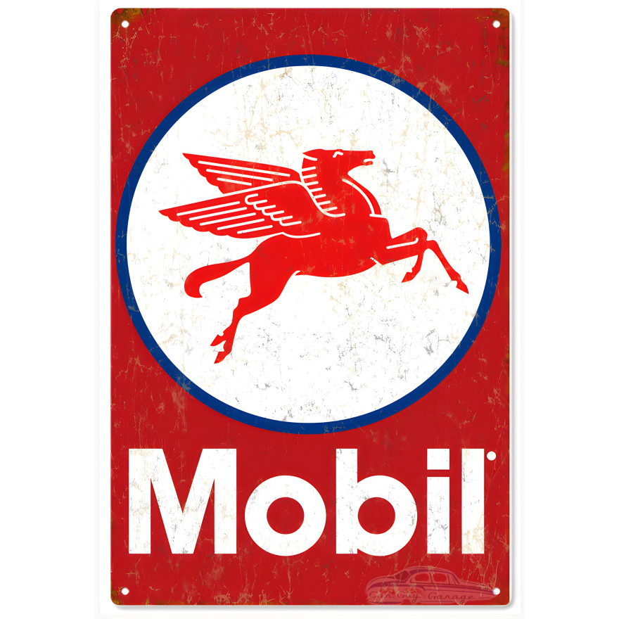 Mobil Oil Metal Sign - 12" x 18" Mobil Oil Metal Sign - 12" x 18"