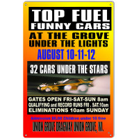 Top Fuel Funny Cars Motor Speedway Metal Sign - 12" x 18"
