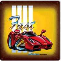 Ferrari Enza Metal Sign - 12" x 12"