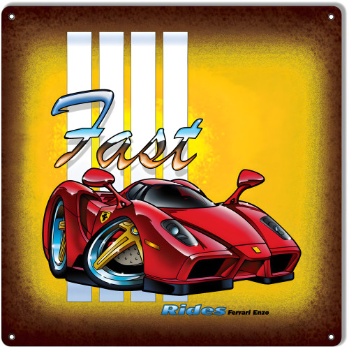 Ferrari Enza Metal Sign - 12" x 12"