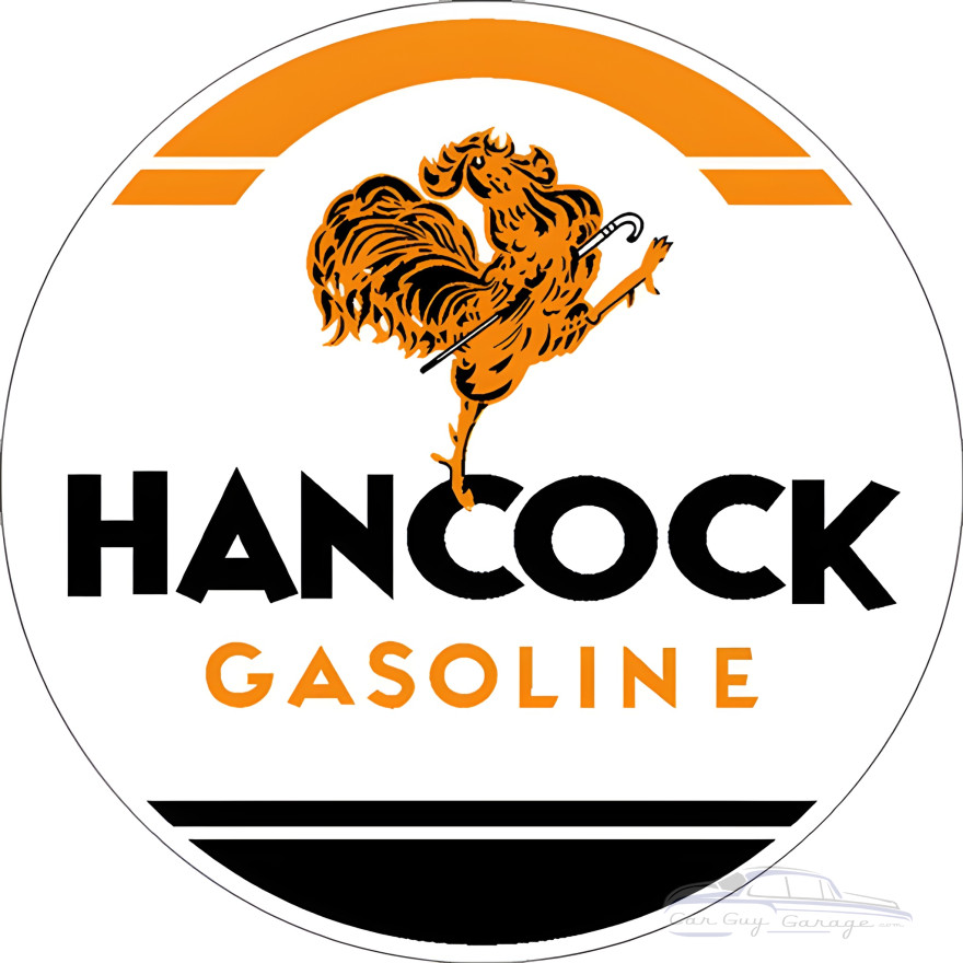 Hancock Gasoline Gas Station Metal Sign - 14" Round Hancock Gasoline Gas Station Metal Sign - 14" Round