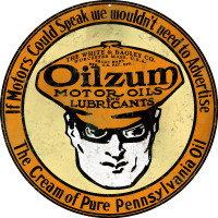 Oilzum If Motors Could Speak Metal Sign - 14" Round