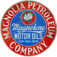 Magnolia Petroleum Company Motor Oil Metal Sign - 14" Round