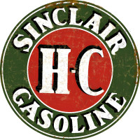 Sinclair H-C Gasoline Station Metal Sign - 14" Round