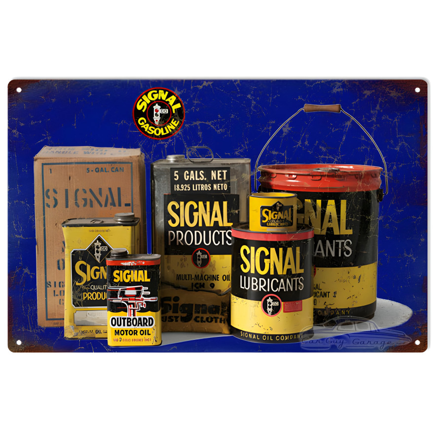Signal Gas Motor Oil And Gasoline Metal Sign - 12" x 18" Signal Gas Motor Oil And Gasoline Metal Sign - 12" x 18"