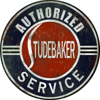 Authorized Studebaker Service Center Metal Sign - 14" Round