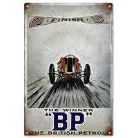 BP Motor Oil Hot Rod Metal Sign - 12" x 18"