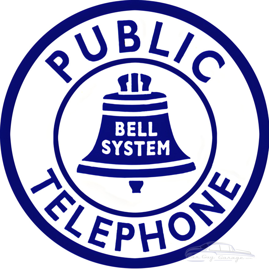 Public Telephone Bell System Metal Sign - 14" Round Public Telephone Bell System Metal Sign - 14" Round