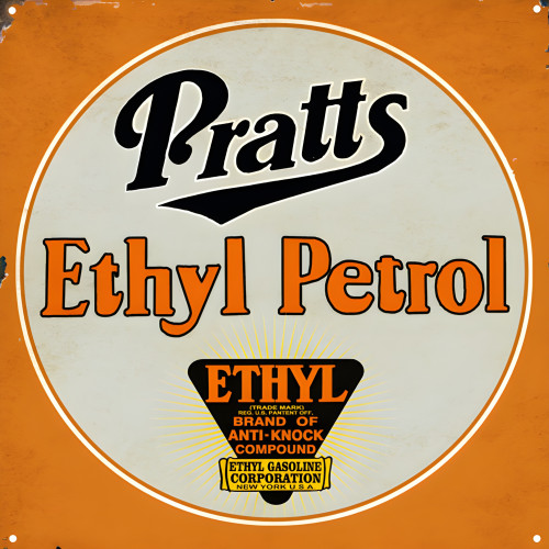 Pratts Ethyl Petrol Gas And Oil Metal Sign - 12" x 12"