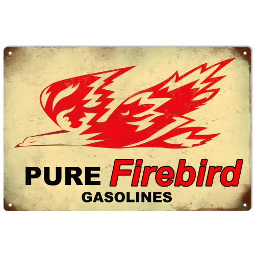 Pure Firebird Gasoline Metal Sign - 12" x 18"