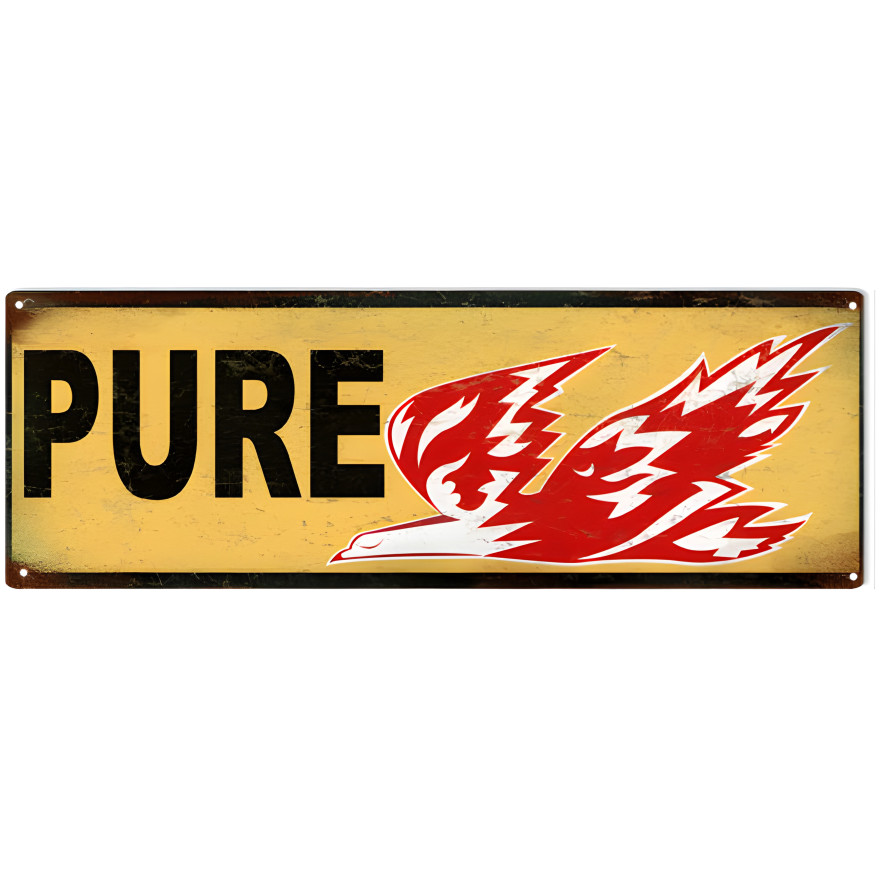 Pure Firebird Gasoline Metal Sign - 6" x 18" Pure Firebird Gasoline Metal Sign - 6" x 18"
