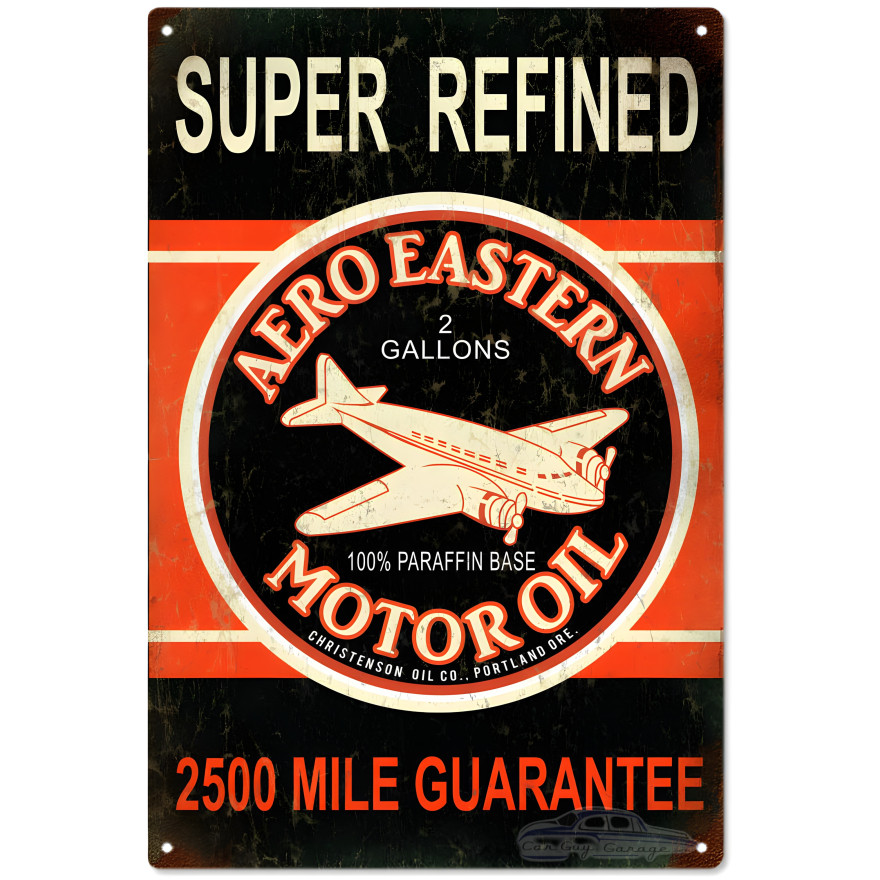 Super Refined Aero Eastern Motor Oil Co. Metal Sign - 12" x 18" Super Refined Aero Eastern Motor Oil Co. Metal Sign - 12" x 18"