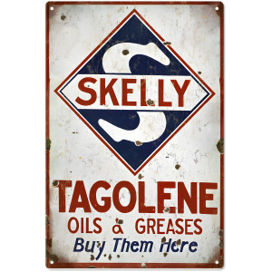 Skelly Tagolene Oils & Greases Metal Sign - 12" x 18"