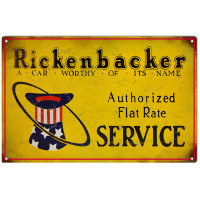 Rickenbacker Authorized Flat Rate Service Metal Sign - 8" x 14"