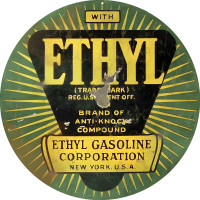 Ethyl Gasoline Corporation Service Metal Sign - 14" Round