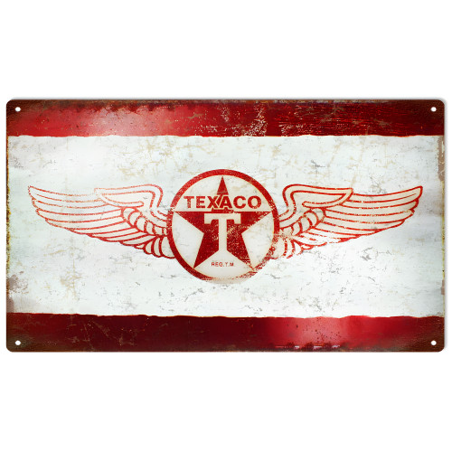 Texaco Gas Station Metal Sign - 8" x 14"