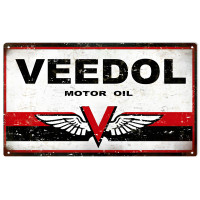 Veedol Motor Oil Metal Sign - 8" x 14"