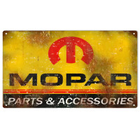 Mopar Parts And Accessories Metal Sign - 8" x 14"